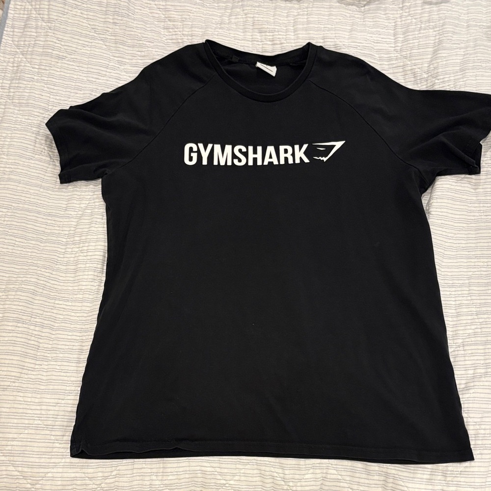 Gymshark Black Tee with White Logo